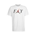 thumbnail image 1 of Jordan Fly Jumpman Mens Active Shirts & Tees Size Xl, Color: White/Black, 1 of 1