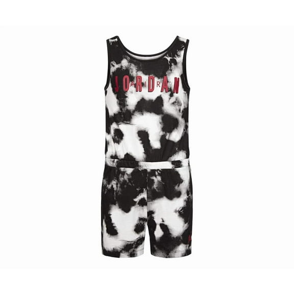 Jordan G Tie Dye Aj Romper Girls Tank Tops Size L, Color: Black Clouds