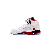 GRADE SCHOOL Air Jordan 5 GS "Fire Red - Black Tongue (2025)" HQ7980 101 from Stadium Goods