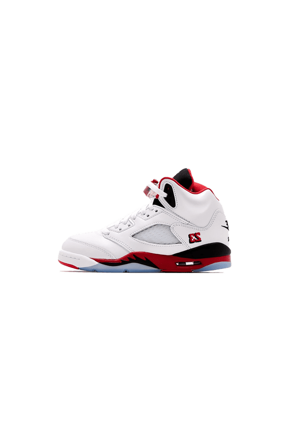 GRADE SCHOOL Air Jordan 5 GS "Fire Red - Black Tongue (2025)" HQ7980 101 from Stadium Goods