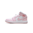 thumbnail image 1 of Jordan GRADE SCHOOL Jordan 1 Mid GS "Pink Foam Fire Red" DQ8423 608 from Stadium Goods, 1 of 8