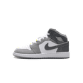 thumbnail image 1 of Jordan GRADE SCHOOL Jordan 1 Mid GS "White Medium Cool Grey" HF3193 100 from Stadium Goods, 1 of 8