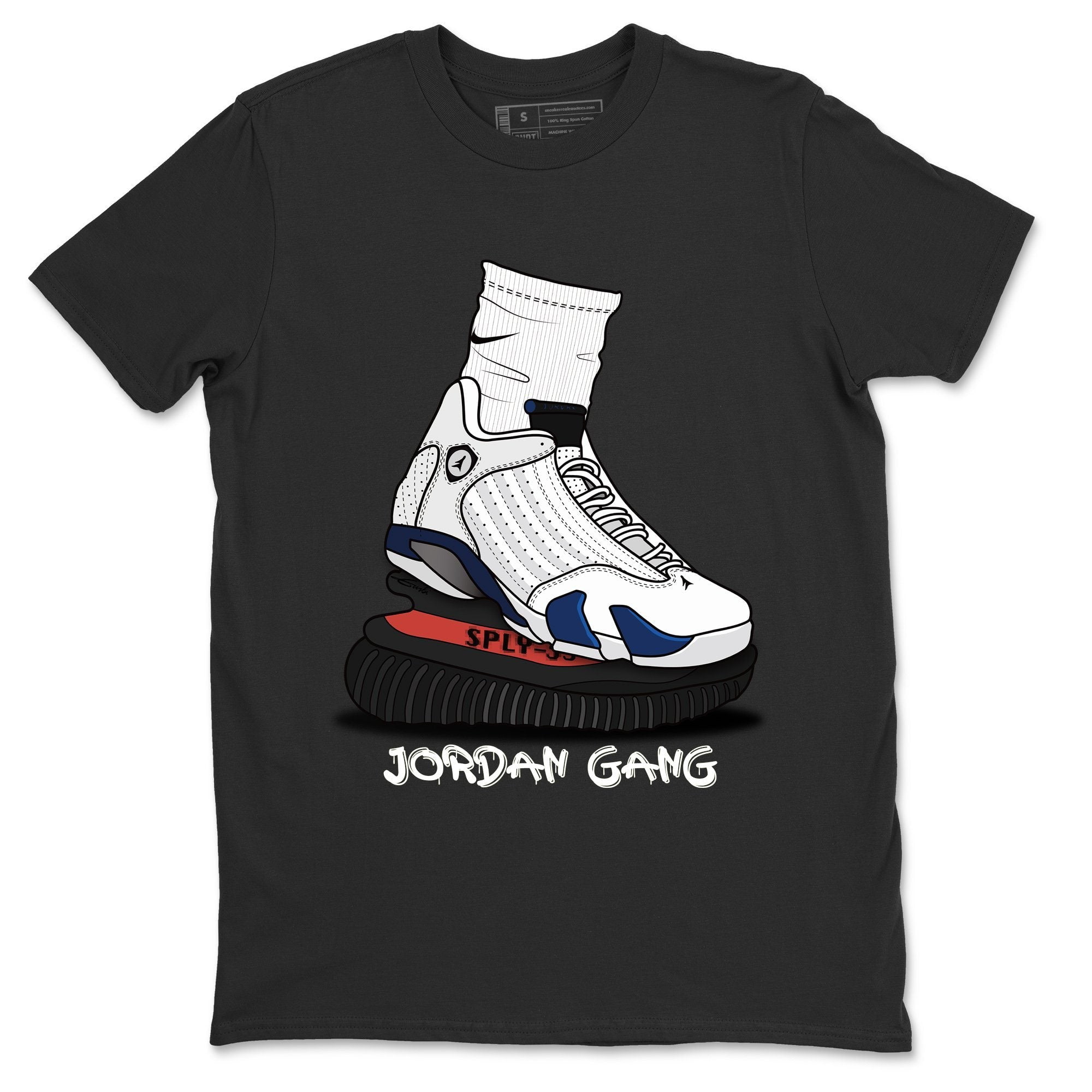 Jordan Gang T Shirt Jordan 14 White Hyper Royal Sneakers Matching Outfits Black Small Walmart