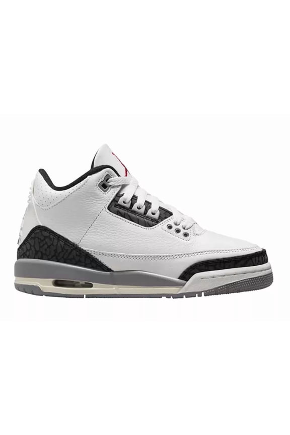 Big Kid's Jordan 3 Retro "Cement Grey" Summit Wht/Fire Red (DM0967 106) - 5.5