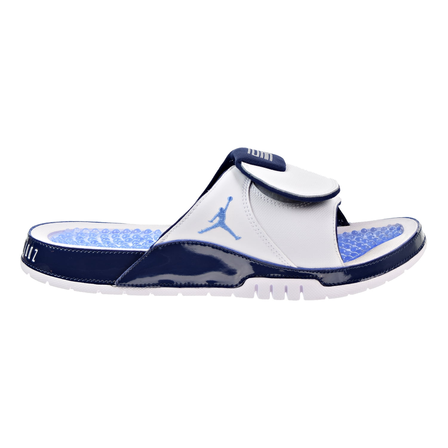 Jordan White and Navy Men\'s Slide Sandals Jordan - Men - Hydro 4 Retro - White/Industrial Blue/Grey  main image 4