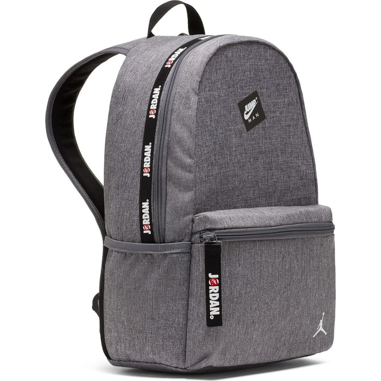 JORDAN Jumpman Carbon Heather Classic Adjustable Straps Large Backpack NWT Nike Jordan Backpack Carbon Heather Grey Laptop Bag Back To  main image 4