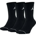 thumbnail image 1 of Jordan Jumpman Crew 3 Pair Men's Socks Black/White sx5545-013, 1 of 2