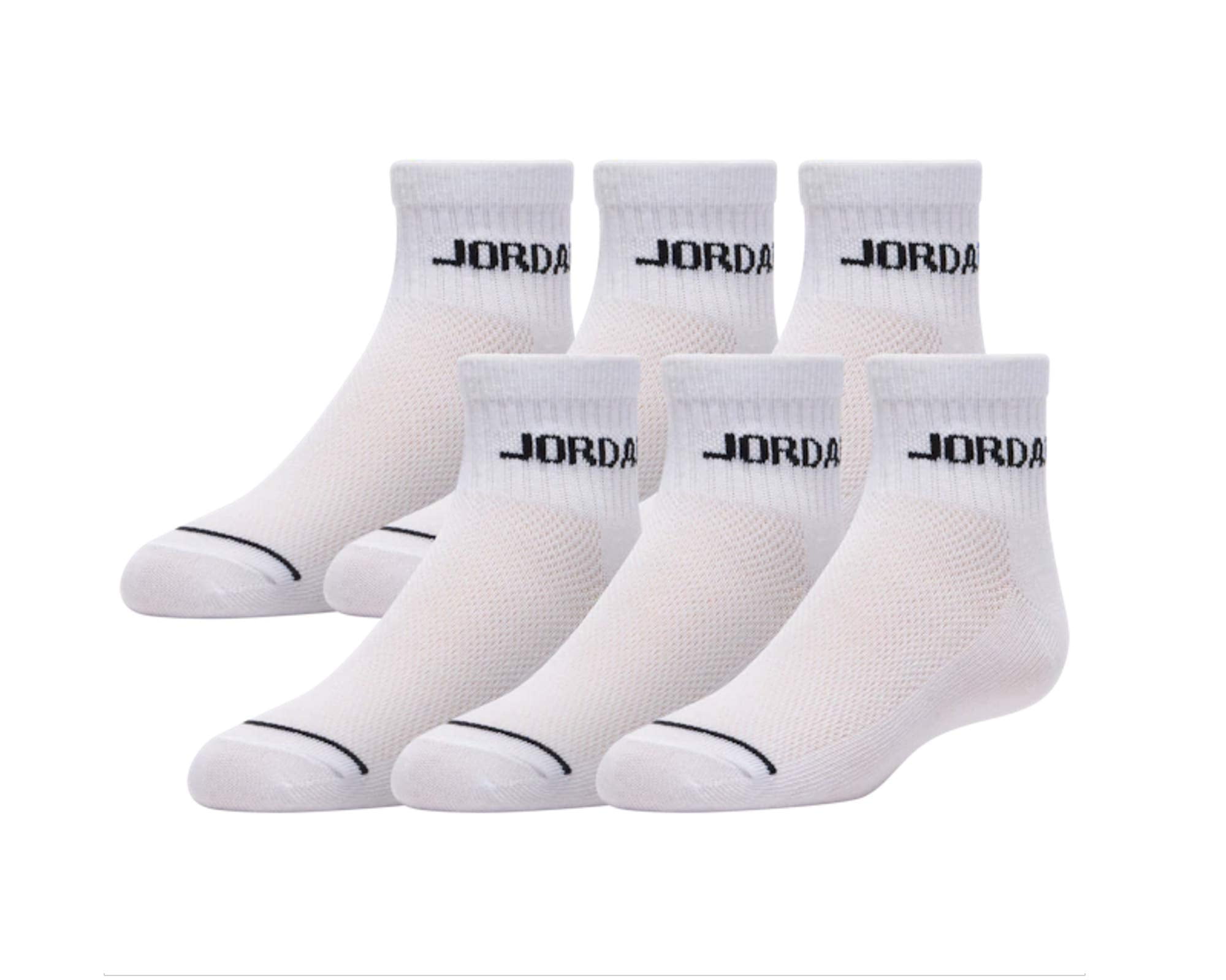 Jordan Jumpman Quarter 6 Pack Socks Boys' Size 5Y7Y/911 (Sock Size