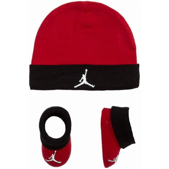 Jordan Jumpman Size 0-6M 2-Piece Hat and Bootie Set in Red