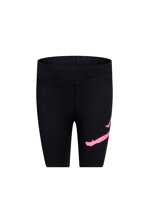Jumpman Wrap Mid Bike Baby Girls Active Shorts Size 4, Color: Black/Pink