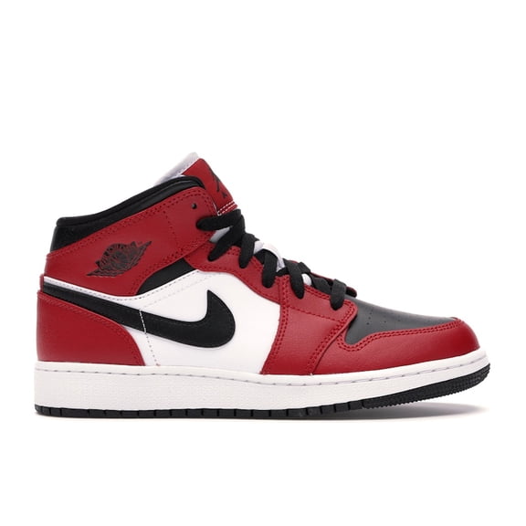 Jordan Kid's 1 Mid Chicago Black Toe Shoes, from StockX