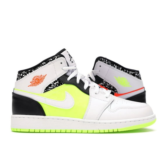 Jordan Kid's 1 Mid Composition Notebook Shoes, from StockX