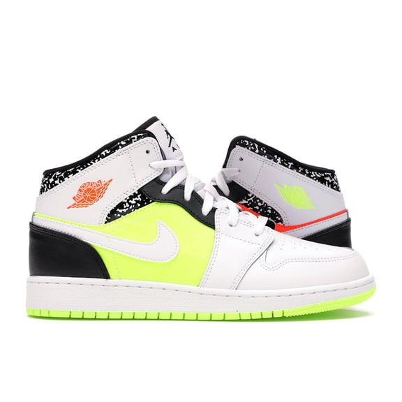 Jordan Kid's 1 Mid Composition Notebook Shoes, from StockX