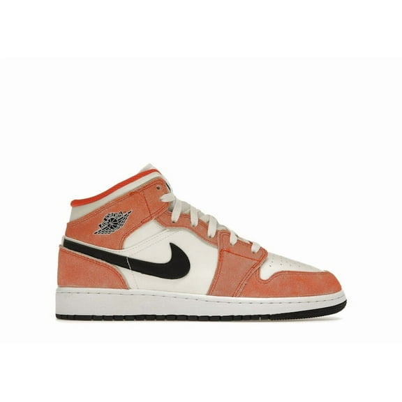 Jordan Kid's 1 Mid SE Orange Suede Shoes, from StockX
