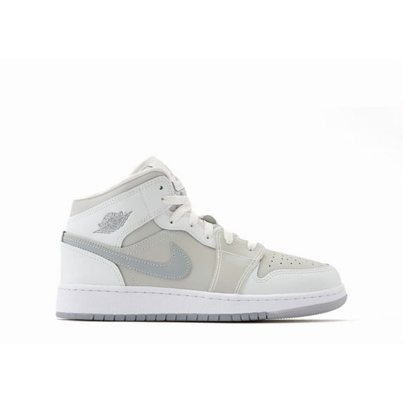 Jordan Kid's 1 Mid SE Summit White Metallic Silver Shoes, from StockX