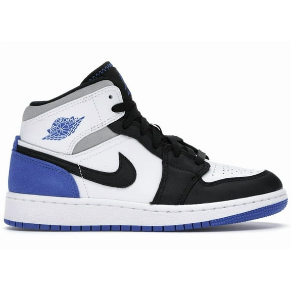 Jordan Kid's 1 Mid SE White Black Royal Shoes, from StockX
