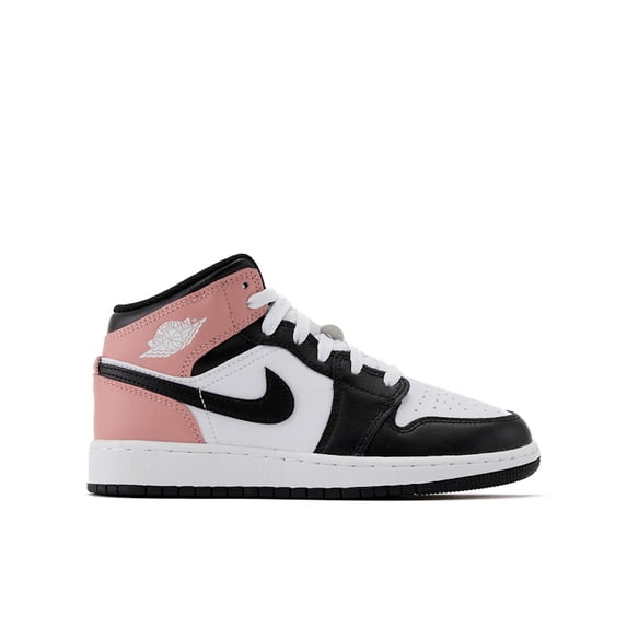 Jordan Kid's 1 Mid White Rust Pink Black Shoes, from StockX