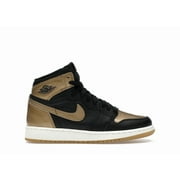 JORDAN Kid's 1 Retro High OG Black Metallic Gold Basketball Shoes, from StockX