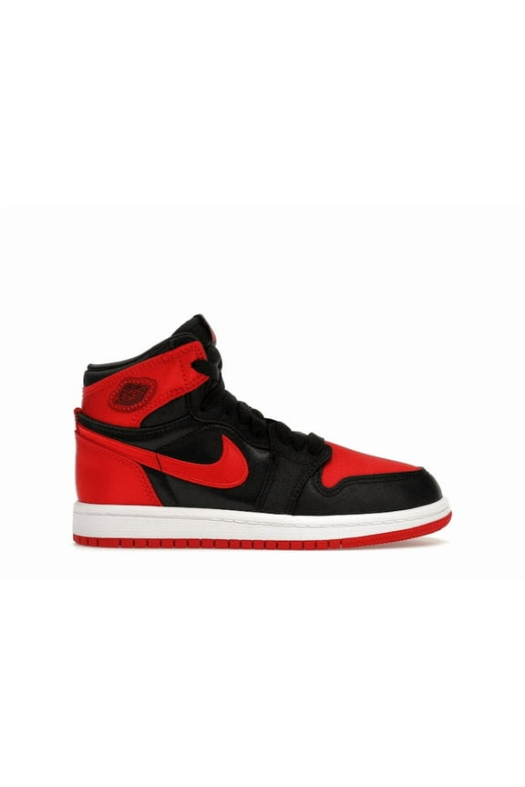 Kid's 1 Retro High OG Satin Bred Shoes, from StockX