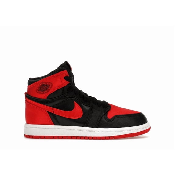 Jordan Kid's 1 Retro High OG Satin Bred Shoes, from StockX