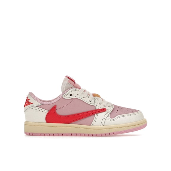 Jordan Kid's 1 Retro Low OG SP Travis Scott Sail Tropical Pink Shoes, from StockX