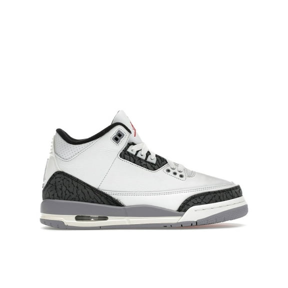 Jordan Kid's 3 Retro Cement Grey Basketball Shoes, from StockX