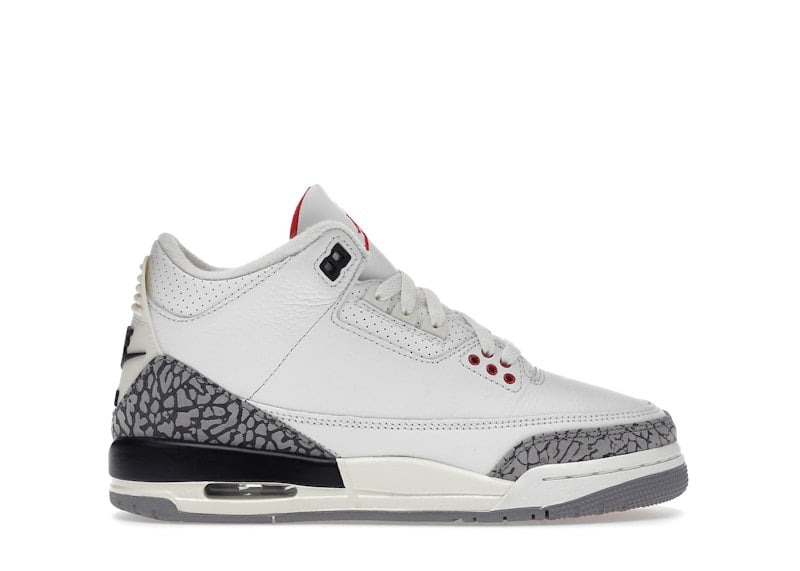 Jordan Kid's 3 Retro White Cement Reimagined Basketball Shoes