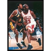 Jordan & Kobe In Action Michael Jordan & Kobe Bryant Laminated & Framed Poster Print (24 x 36)