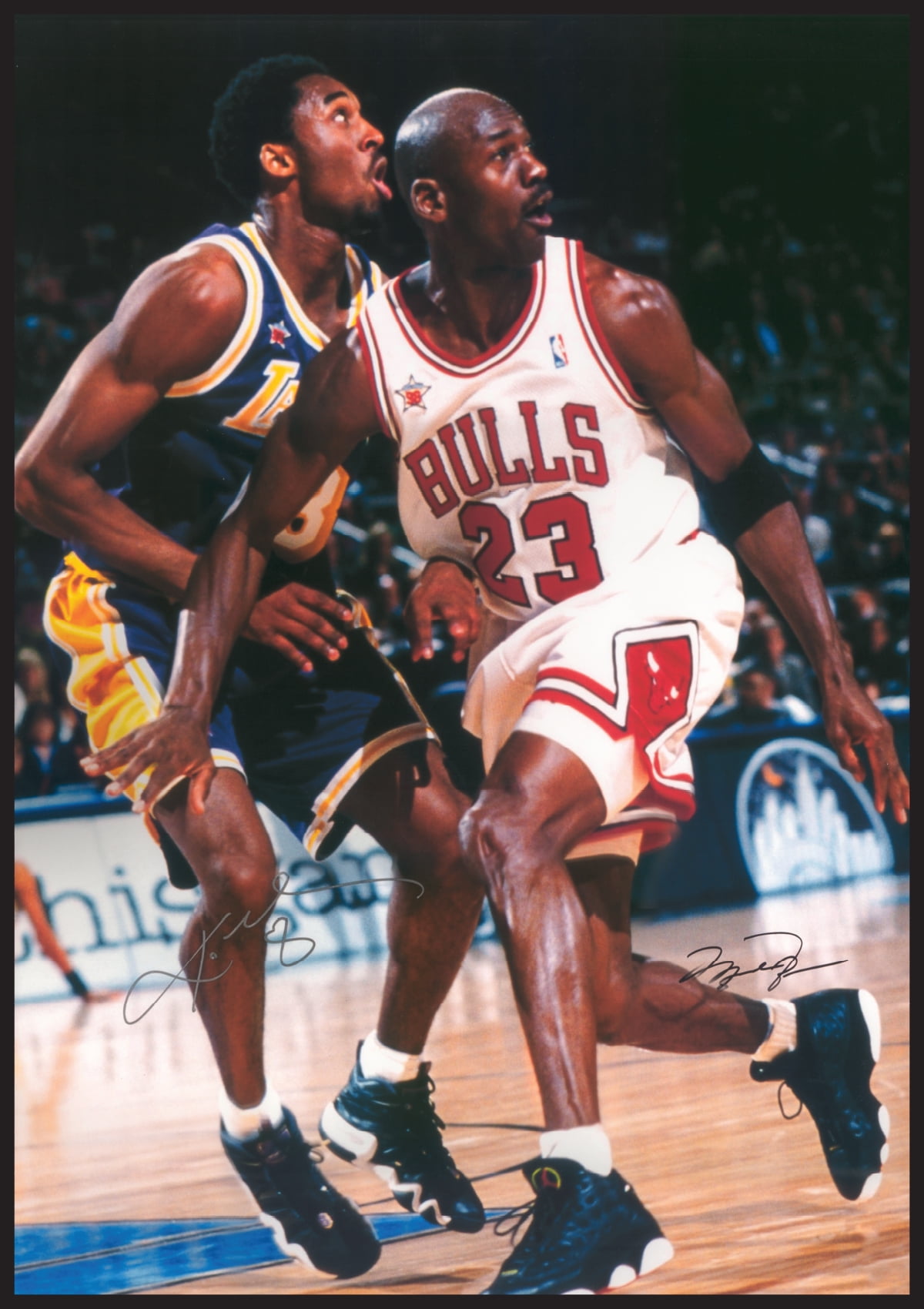 Jordan & Kobe In Action Michael Jordan & Kobe Bryant Poster Print (24 x 36)