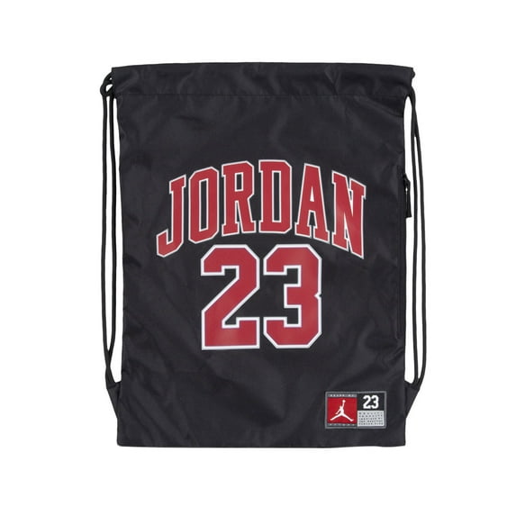 Jordan Little Boys Jersey Gym Sack Bag PS Boys Drawstring Bags Size OS, Color: Black/Red