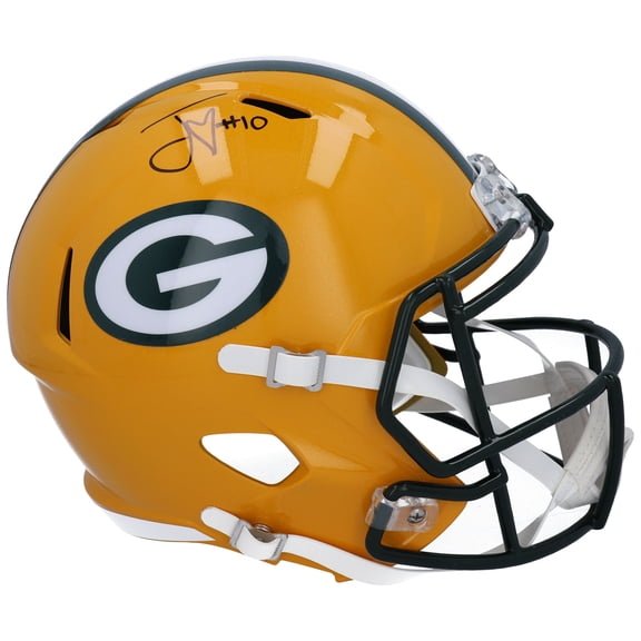 Jordan Love Green Bay Packers Autographed Riddell Speed Replica Helmet - Fanatics Authentic Certified