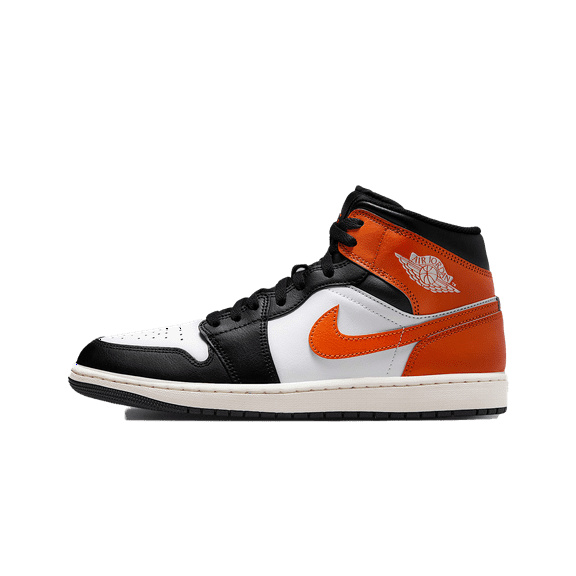 Jordan MENS Air Jordan 1 Mid "Black Toe Starfish" DQ8426 801 from Stadium Goods