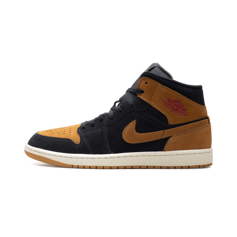 Jordan Men\'s Black and Tan‎ Sneakers Jordan AJ 1 Low | Men main image 4