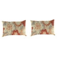 thumbnail image 1 of Jordan Manufacturing 12" x 18" Anita Scorn Grey Floral Rectangular Outdoor Lumbar Throw Pillow (2 Pack), 1 of 11