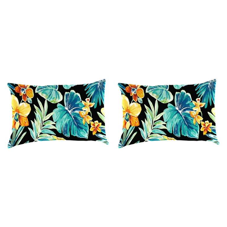 Jordan Manufacturing Beachcrest Outdoor Toss Pillows, Caviar, 12 Jordan Manufacturing Beachcrest Outdoor Toss Pillows, Caviar, 12