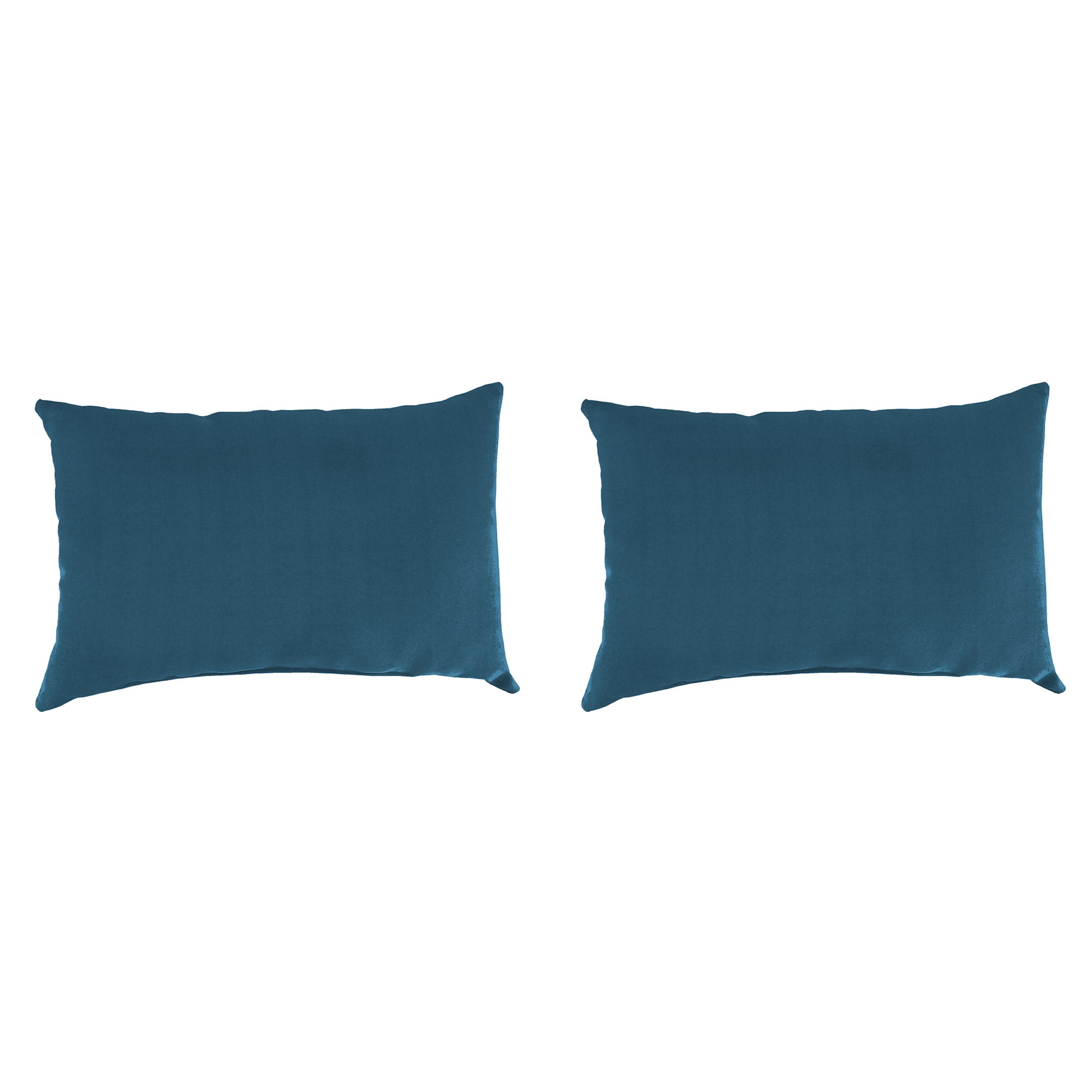 Jordan Manufacturing 12" x 18" Celosia Legion Blue Crosshatch Rectangular Outdoor Lumbar Throw Pillow (2 Pack)