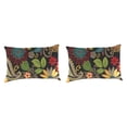 thumbnail image 1 of Jordan Manufacturing 12" x 18" Gaya Pizzazz Multicolor Floral Rectangular Outdoor Lumbar Throw Pillow (2 Pack), 1 of 11