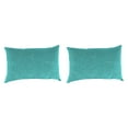 thumbnail image 1 of Jordan Manufacturing 12 x 18 Outdoor Pillows Teal Polyester Luxurious Pillows, (Set of 2), 1 of 8