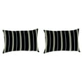 thumbnail image 1 of Jordan Manufacturing 12" x 18" Platt Ink Black Stripe Rectangular Outdoor Lumbar Throw Pillow (2 Pack), 1 of 11
