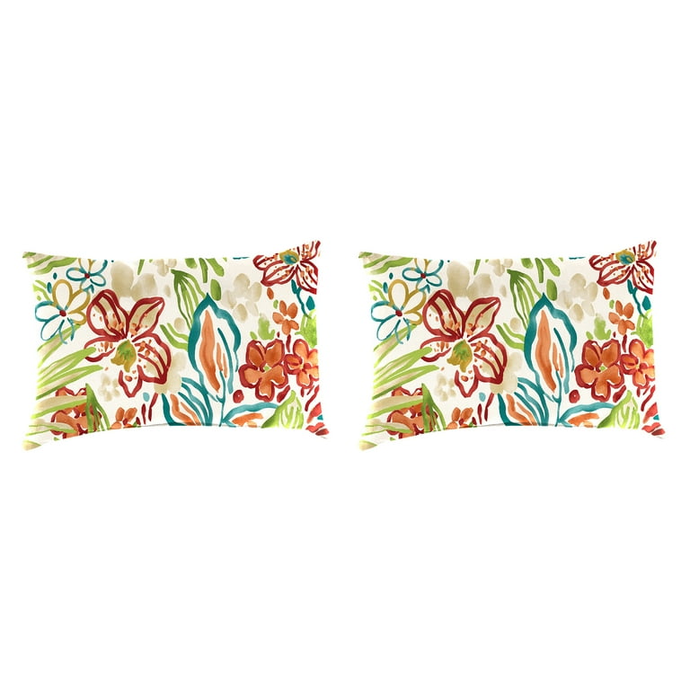 Jordan Manufacturing Lensing Outdoor Knife Edge Toss Pillows, Jungle, 12 Jordan Manufacturing Lensing Outdoor Knife Edge Toss Pillows, Jungle, 12