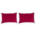 thumbnail image 1 of Jordan Manufacturing 12" x 19" Barn Red Solid Rectangular Outdoor Lumbar Throw Pillow (2 Pack), 1 of 9