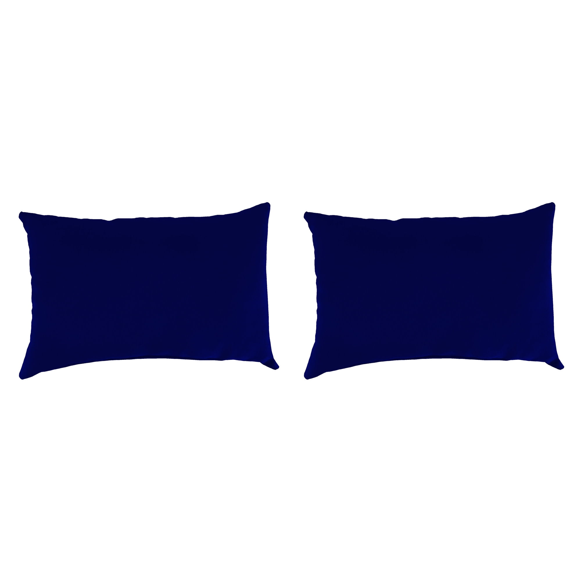 Midnight Navy Rectangular Outdoor Lumbar Throw Pillow Set