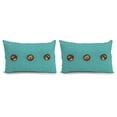 thumbnail image 1 of Jordan Manufacturing 13" x 20" Zayne Tuscany Teal Crosshatch Rectangular Outdoor Lumbar Throw Pillow with 3 Coconut Buttons (2 Pack), 1 of 10