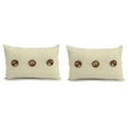 thumbnail image 1 of Jordan Manufacturing 13" x 20" Zayne Wheat Beige Crosshatch Rectangular Outdoor Lumbar Throw Pillow with 3 Coconut Buttons (2 Pack), 1 of 10