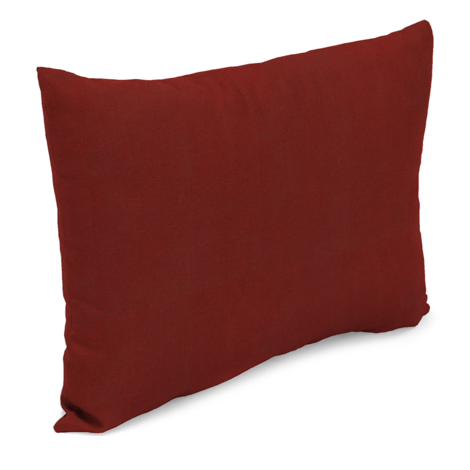 Jordan Manufacturing 14" x 20" Canvas Brick Red Solid Rectangular Outdoor Lumbar Throw Pillow (2 Pack)