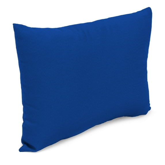 Jordan Manufacturing 14" x 20" Canvas Cobalt Blue Solid Rectangular Outdoor Lumbar Throw Pillow (2 Pack)