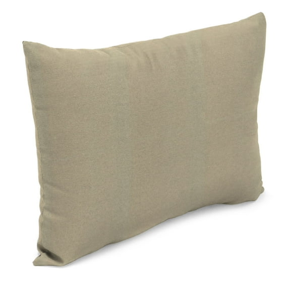 Jordan Manufacturing 14" x 20" Canvas Pebble Beige Solid Rectangular Outdoor Lumbar Throw Pillow (2 Pack)