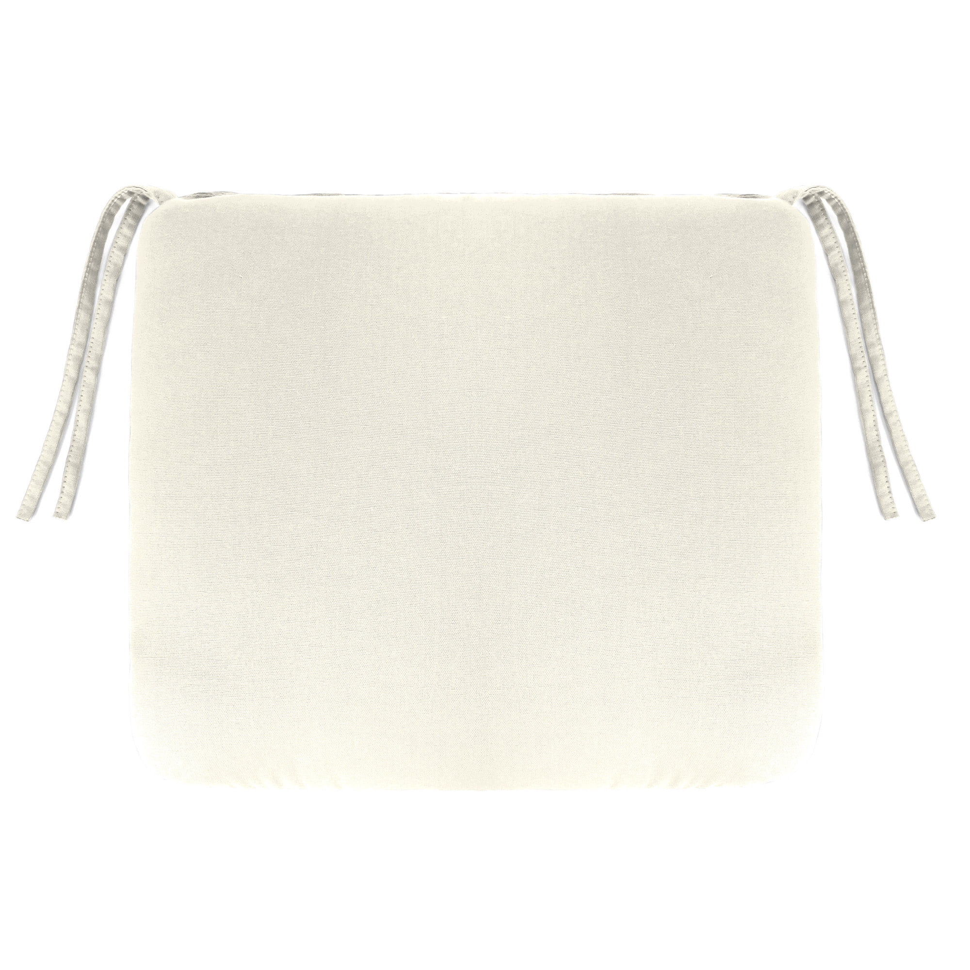 Jordan Manufacturing 16.5" x 18.5" Sand Solid Rectangular Outdoor Chair Pad Seat Cushion with Ties