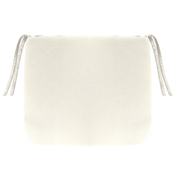 Jordan Manufacturing 16.5" x 18.5" Sand Solid Rectangular Outdoor Chair Pad Seat Cushion with Ties
