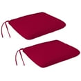 thumbnail image 1 of Jordan Manufacturing 16" x 16" Barn Red Solid Square Outdoor Chair Pad Seat Cushion with Ties (2 Pack), 1 of 9